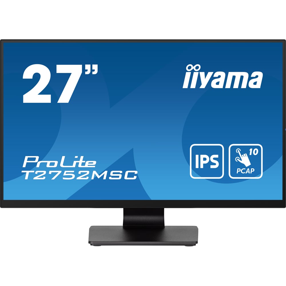 Monitor  LED IPS IIYAMA ProLite T2752MSC-B1, 27", Touch, Full HD, 60Hz, negru