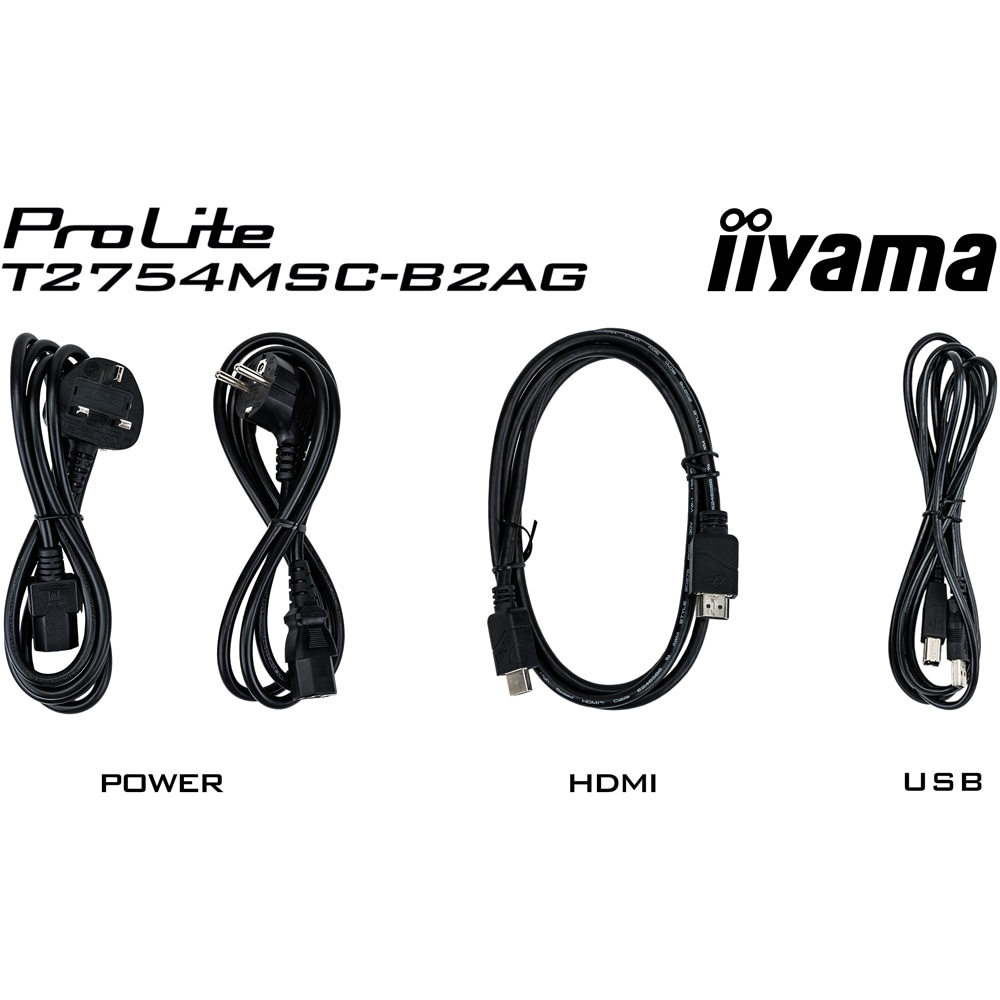 Monitor LED IPS IIYAMA ProLite T2754MSC-B2AG, 27", Touch, Full HD, 83Hz, negru
