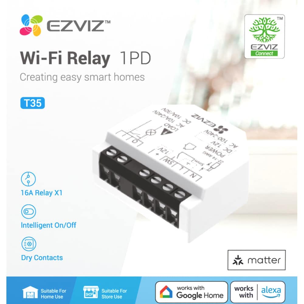 Releu Wireless EZVIZ T35WD, Wi-Fi 6, alb