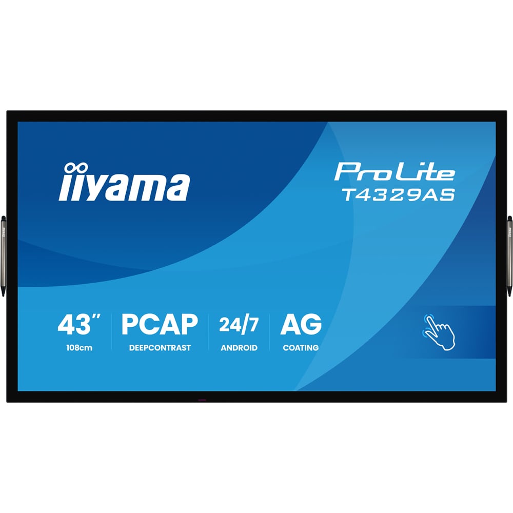 Display profesional LED VA IIYAMA ProLite T4329AS-B1AG, 42.5", 4K UHD, negru
