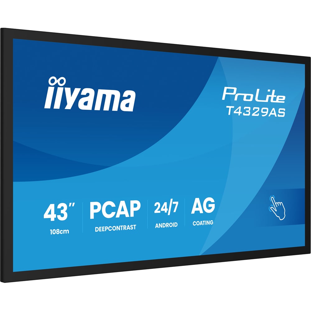 Display profesional LED VA IIYAMA ProLite T4329AS-B1AG, 42.5", 4K UHD, negru