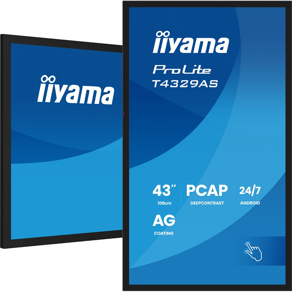 Display profesional LED VA IIYAMA ProLite T4329AS-B1AG, 42.5", 4K UHD, negru