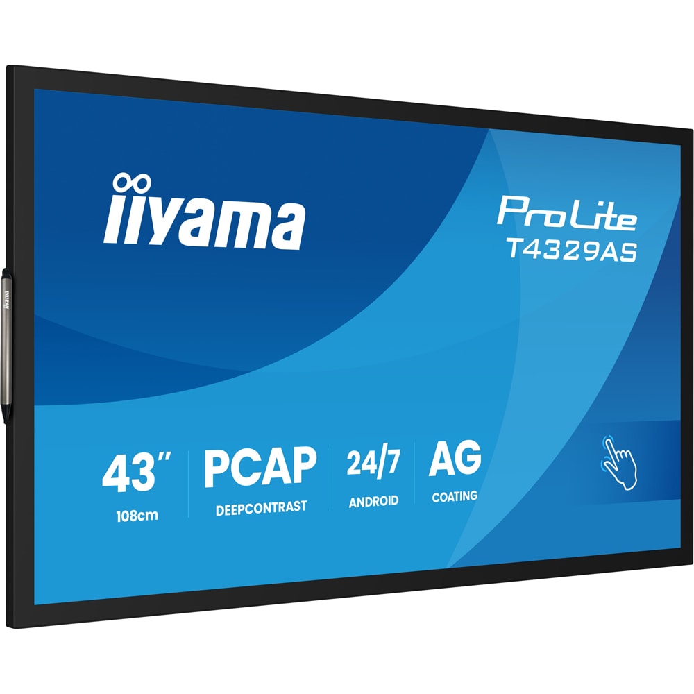 Display profesional LED VA IIYAMA ProLite T4329AS-B1AG, 42.5", 4K UHD, negru