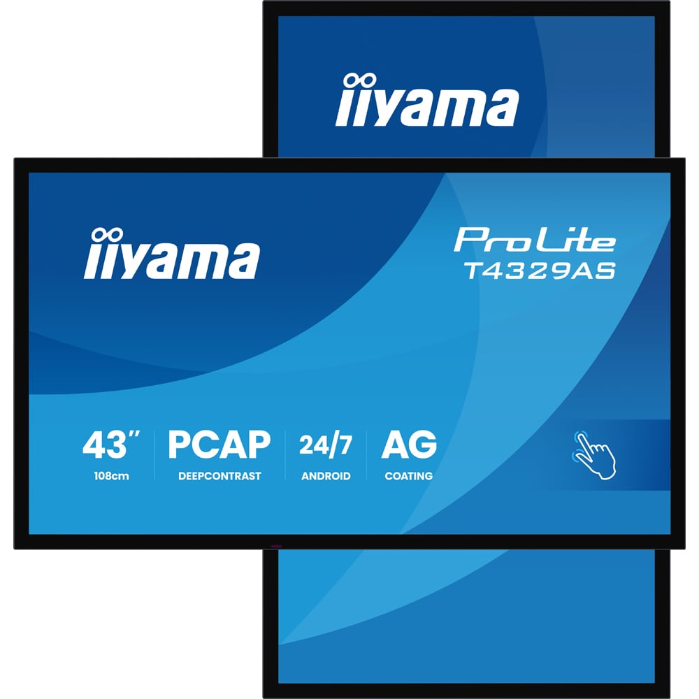 Display profesional LED VA IIYAMA ProLite T4329AS-B1AG, 42.5", 4K UHD, negru