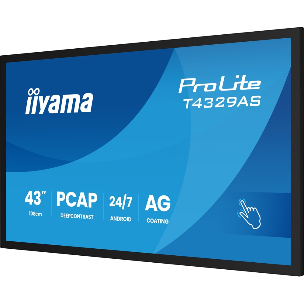 Display profesional LED VA IIYAMA ProLite T4329AS-B1AG, 42.5", 4K UHD, negru