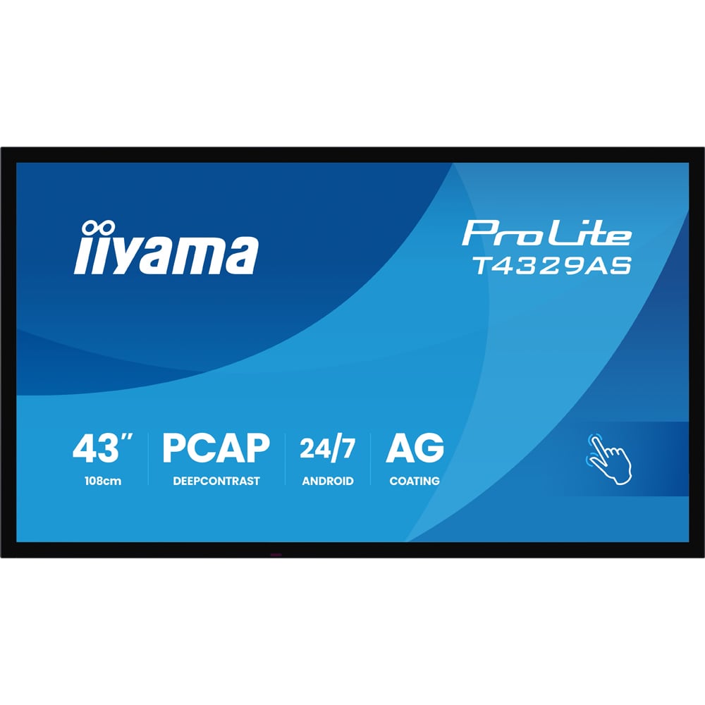 Display profesional LED VA IIYAMA ProLite T4329AS-B1AG, 42.5", 4K UHD, negru