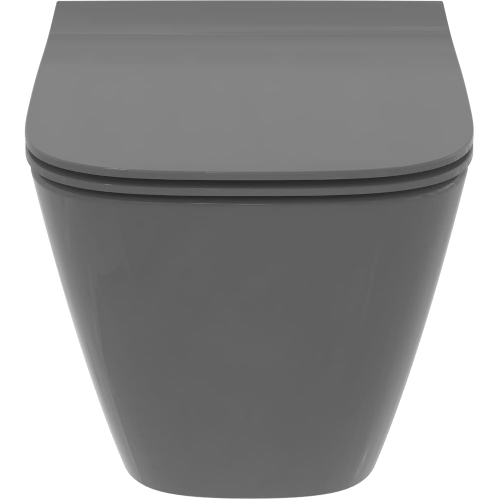 Vas WC IDEAL STANDARD I.Life B T461458 gri, ceramica, evacuare orizontala, 35.5 x 54 x 33.5 cm, gri lucios