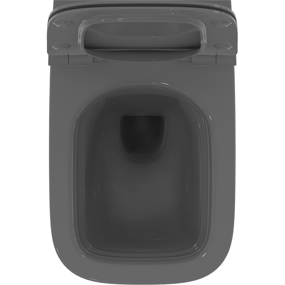 Vas WC IDEAL STANDARD I.Life B T461458 gri, ceramica, evacuare orizontala, 35.5 x 54 x 33.5 cm, gri lucios