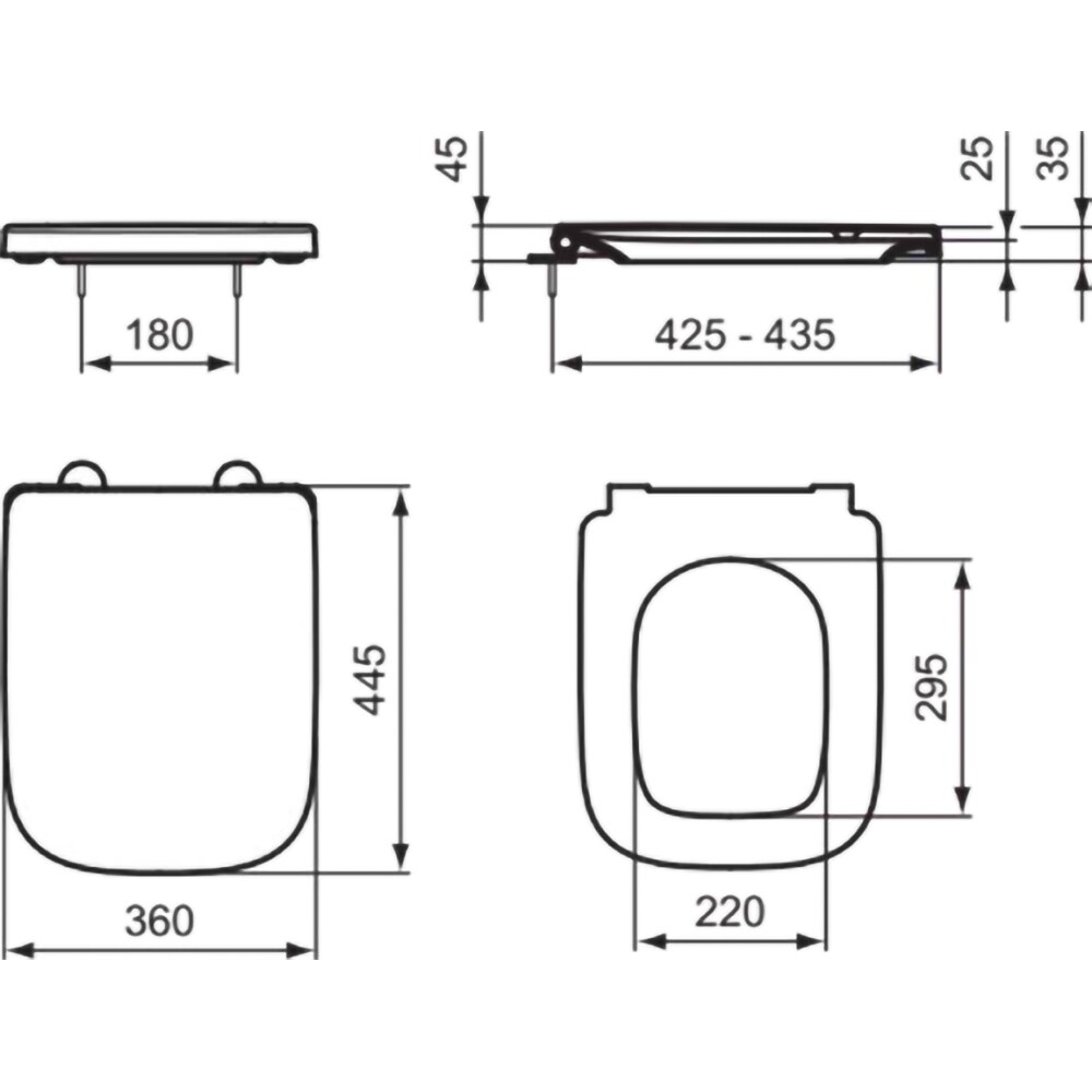 Capac WC IDEAL STANDARD I.Life B T468301, inchidere lenta, duroplast, alb