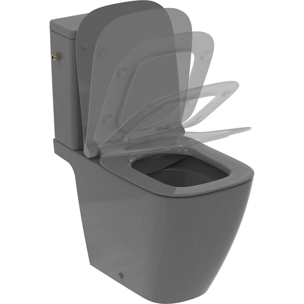 Capac WC IDEAL STANDARD I.Life B T500358, inchidere lenta, duroplast, grafit lucios