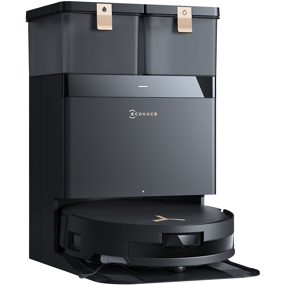 Aspirator robot ECOVACS Deebot T50 MaxPro G2 T50MAXPROG2, 0.3l, autonomie max 180 min, Senzor TruEdge 3D Edge, ZeroTangle 2.0, negru