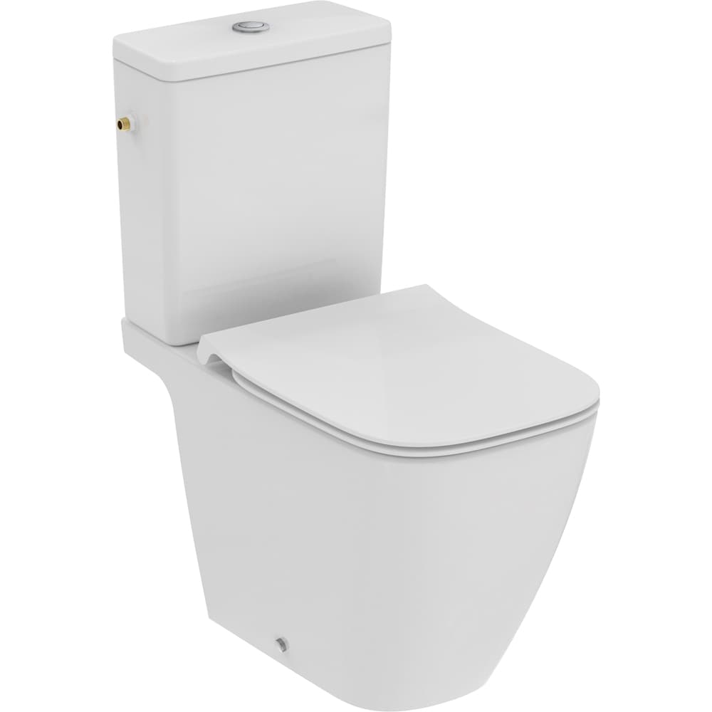 Set vas WC IDEAL STANDARD I.Life B T534801, ceramica, evacuare orizontala, rezervor 3/6l, capac SoftClose, alb