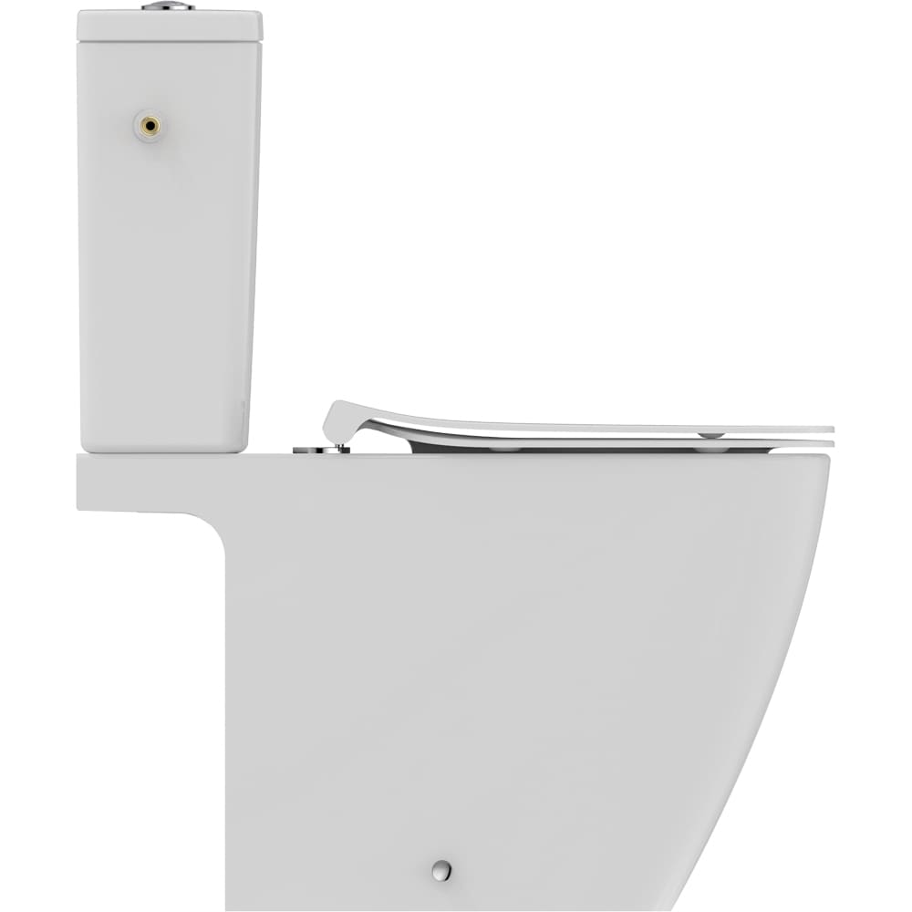 Set vas WC IDEAL STANDARD I.Life B T534801, ceramica, evacuare orizontala, rezervor 3/6l, capac SoftClose, alb