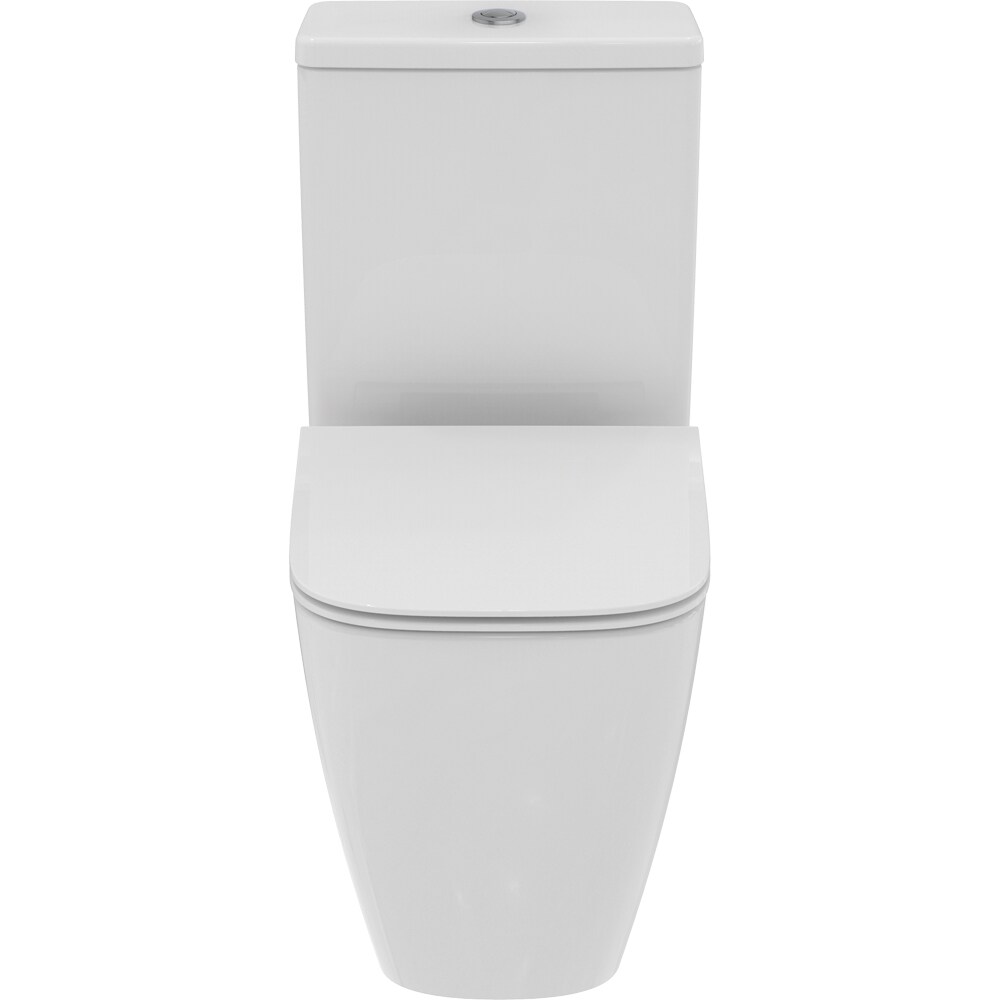 Set vas WC IDEAL STANDARD I.Life S T554201, ceramica, evacuare orizontala, rezervor 3/6l, capac SoftClose, alb