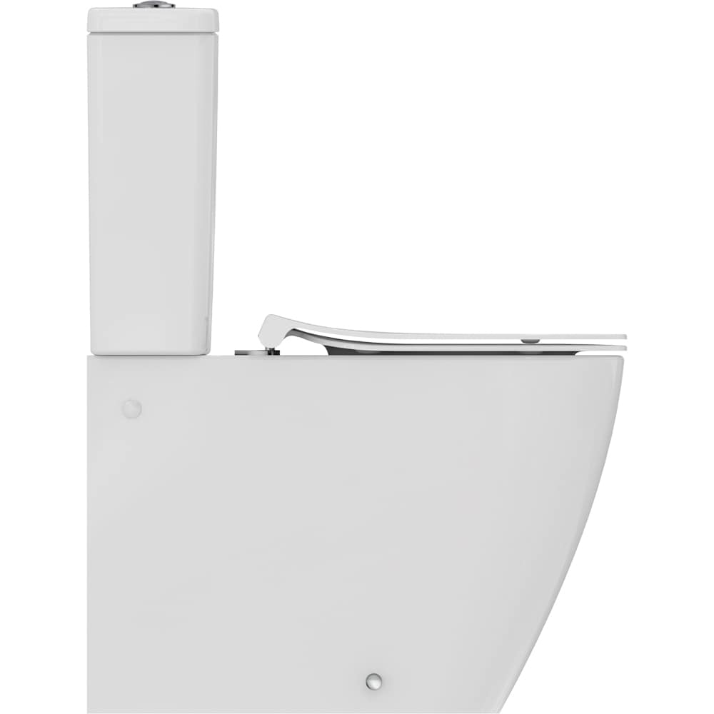 Set vas WC IDEAL STANDARD I.Life S T554201, ceramica, evacuare orizontala, rezervor 3/6l, capac SoftClose, alb