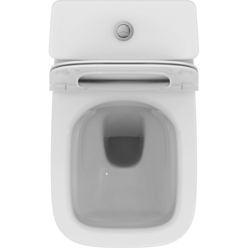 Set vas WC IDEAL STANDARD I.Life S T554201, ceramica, evacuare orizontala, rezervor 3/6l, capac SoftClose, alb