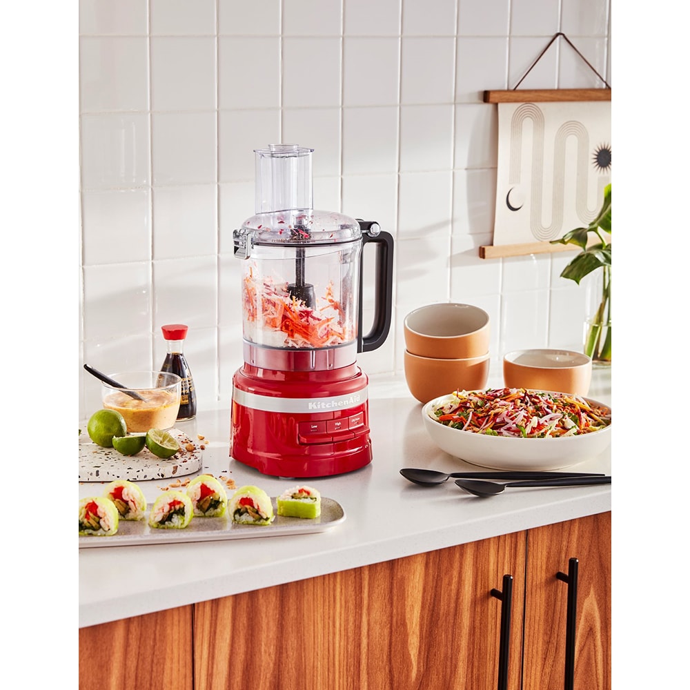 Robot de bucatarie KITCHENAID Artisan 5KFP0921EER, 2.1l, 250W, 3 trepte de viteza, rosu-negru