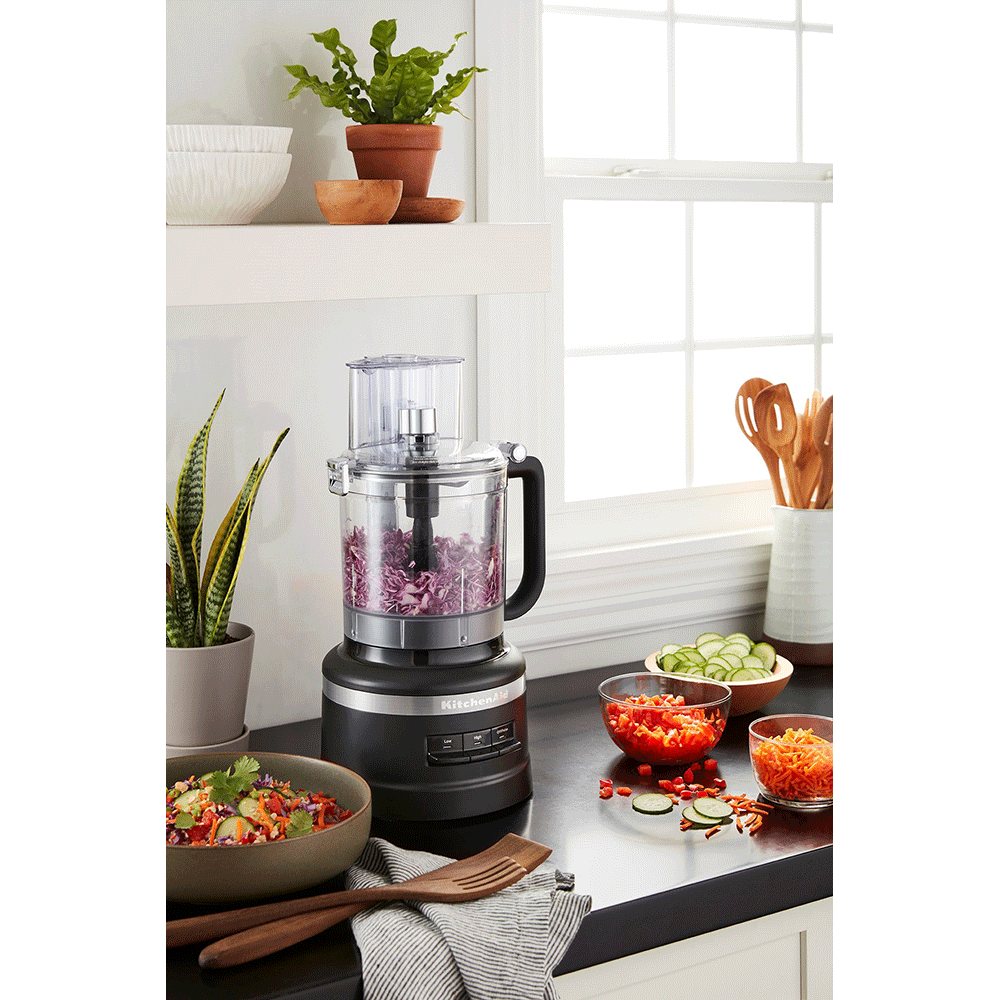 Robot de bucatarie KITCHENAID 5KFP1319EBM, 3.1l, 400W, 3 trepte de viteza, negru-argintiu