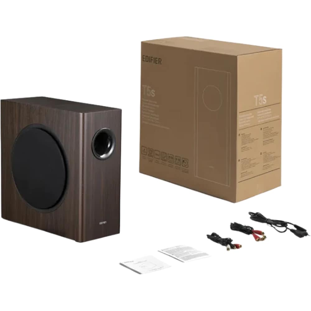 Subwoofer EDIFIER T5S-BR, 70W, Bluetooth, maro