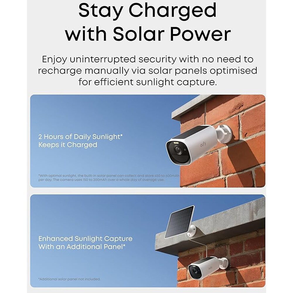 Camera IP Wireless EUFY eufyCam E40, 2K QHD, IR, NightVision, alb