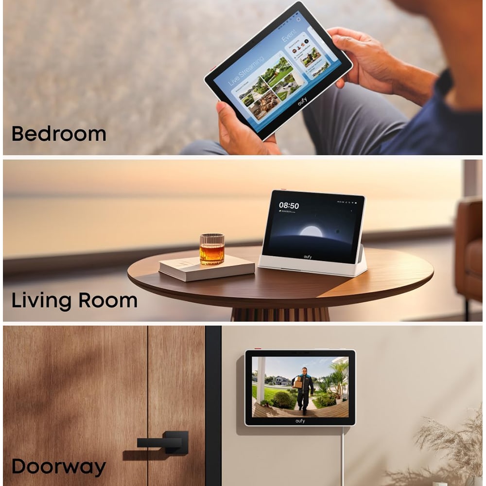 Ecran smart sonerie EUFY E10, IPS HD, 7inch, 60m, negru