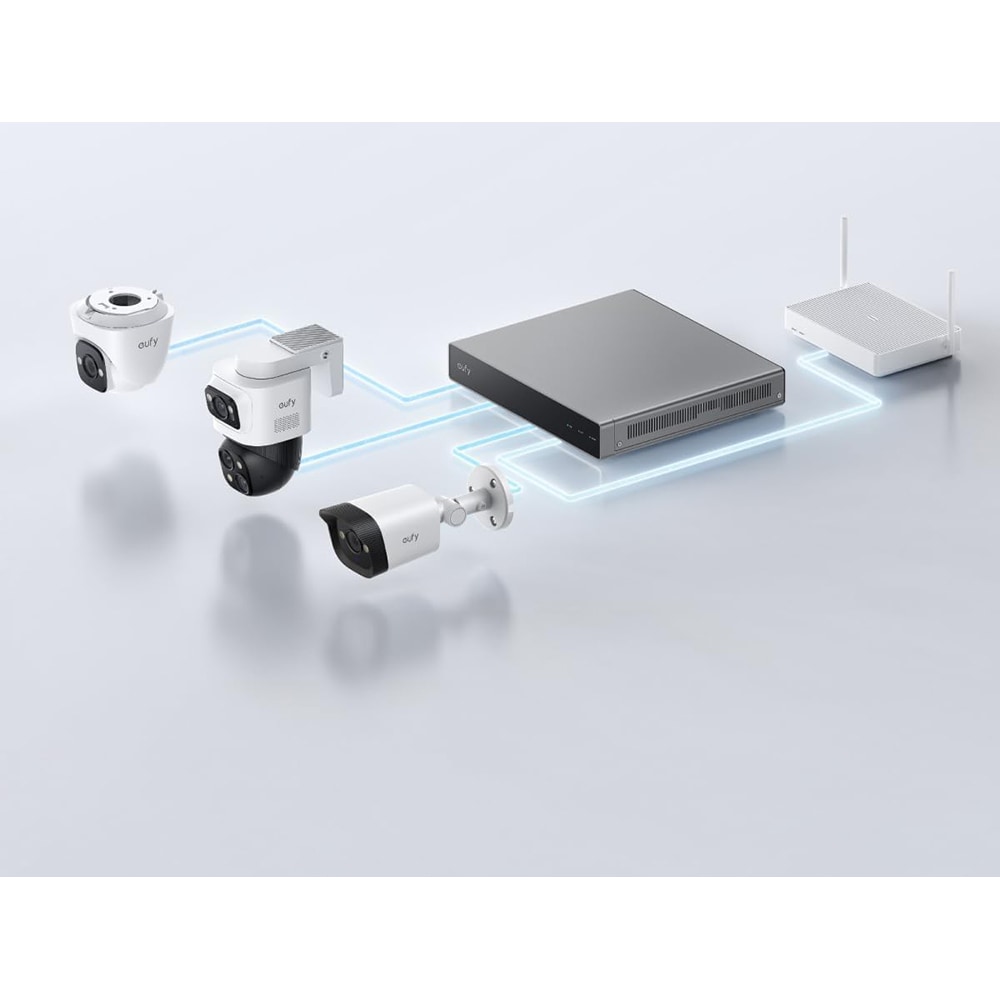 Camera IP exterior EUFY Turret POE E41, 2160p, IR, Night Vision, alb