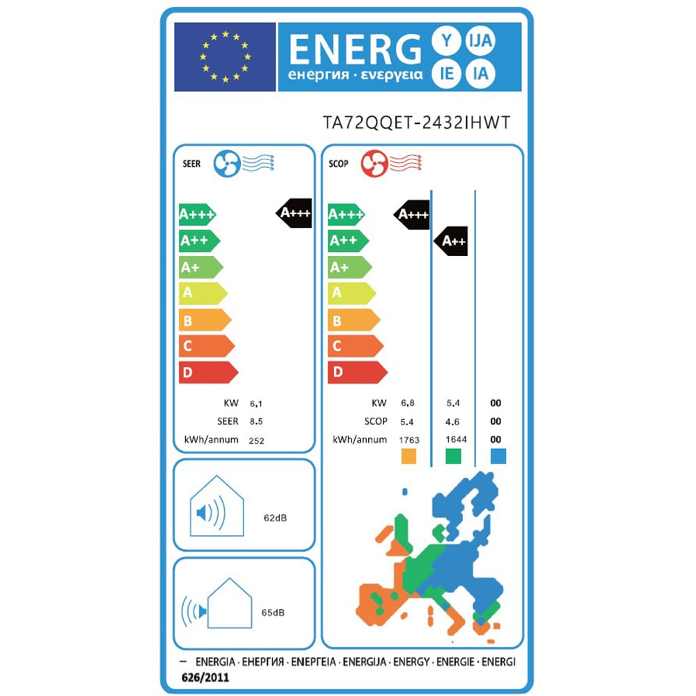 Aer conditionat TESLA Superior, 24000BTU, A+++/A++, Wi-Fi, Inverter, Incalzire, I Feel, Functie Antifungica, alb