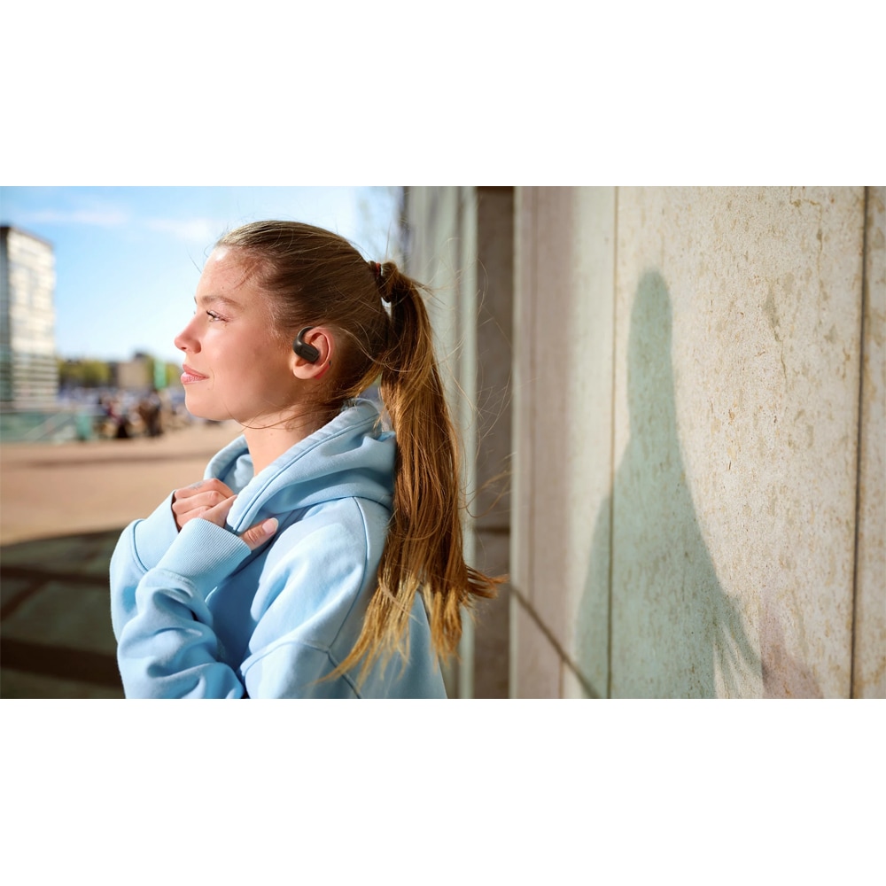 Casti PHILIPS TAA6709BK/00, True Wireless, Bluetooth, Open-ear, Microfon, negru