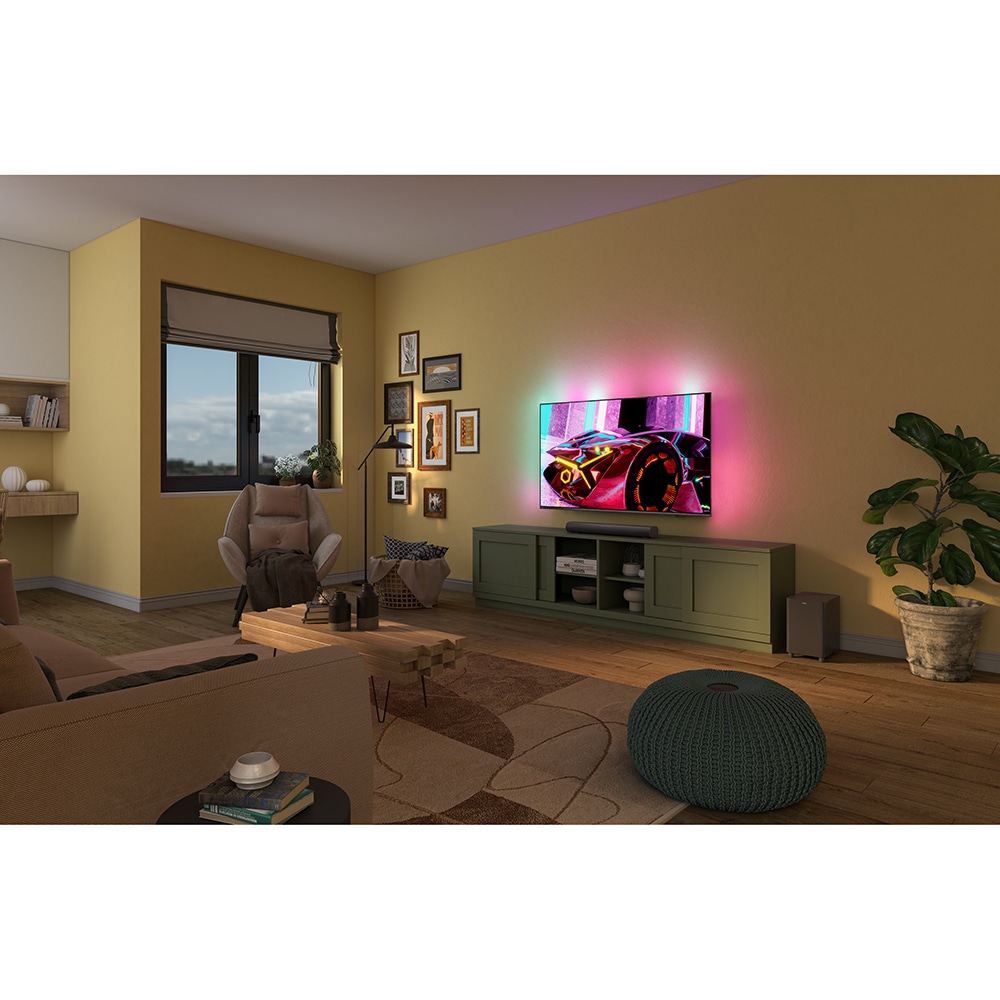Soundbar PHILIPS TAB6100/10, 2.1, 400W, Bluetooth, Subwoofer Wireless, Dolby Atmos, negru