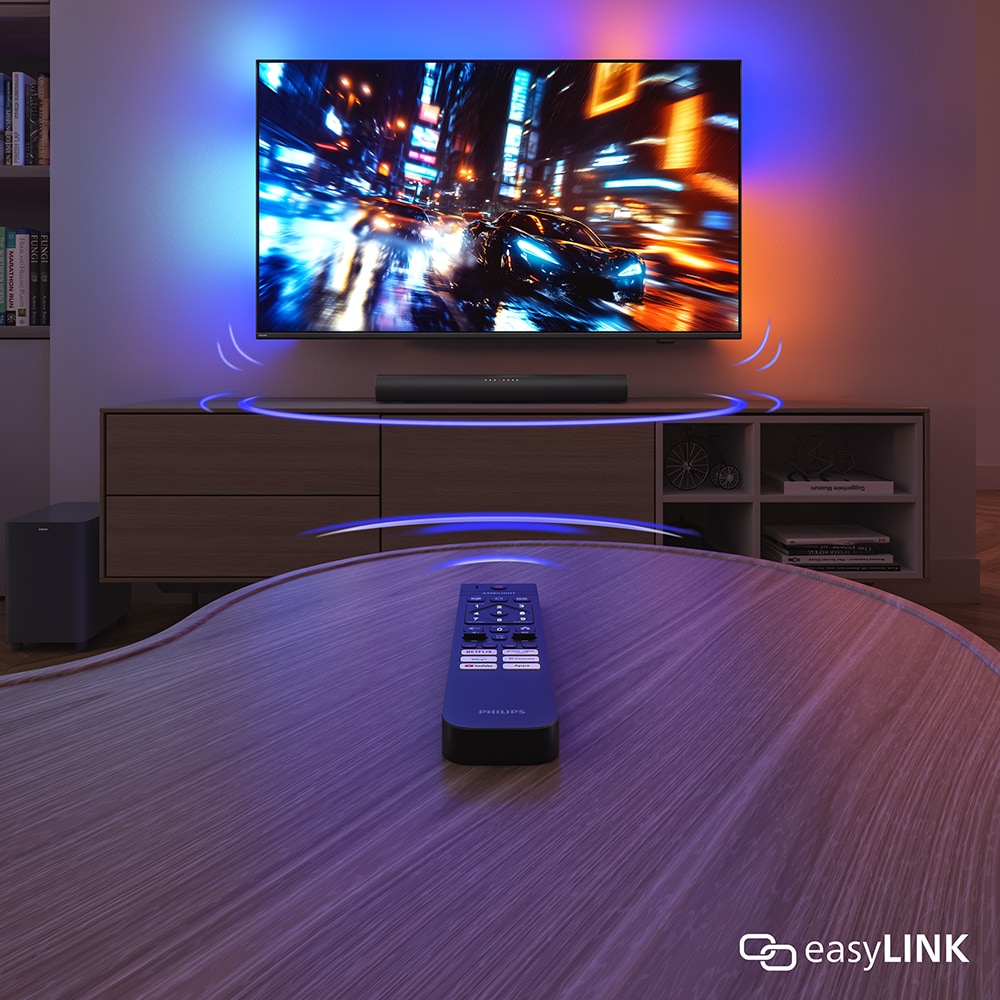 Soundbar PHILIPS TAB6100/10, 2.1, 400W, Bluetooth, Subwoofer Wireless, Dolby Atmos, negru