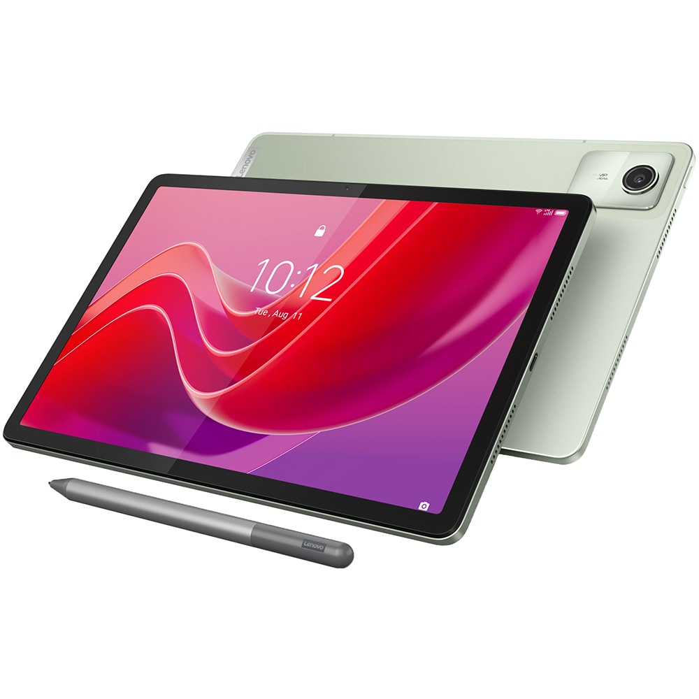 Tableta LENOVO Tab M11, 11", 8GB RAM, 128GB, Wi-Fi + 4G, Seafoam Green, Folio case + Lenovo Tab Pen