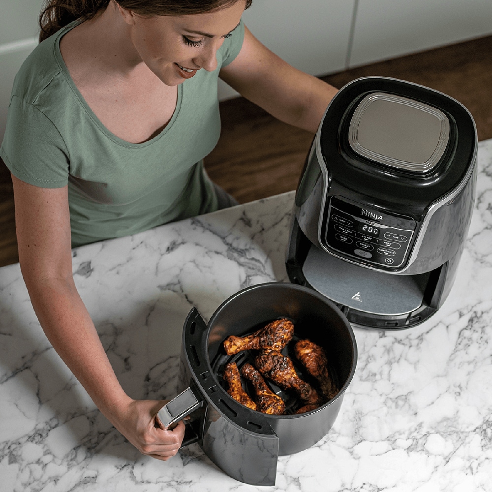 Friteuza cu aer cald NINJA AF160EU1, 1.4kg, 5.2l, 2400W, gri-negru
