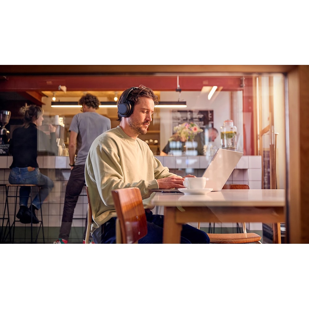 Casti PHILIPS TAH6509BK/00, Bluetooth, Over-Ear, Microfon, Noise cancelling, negru