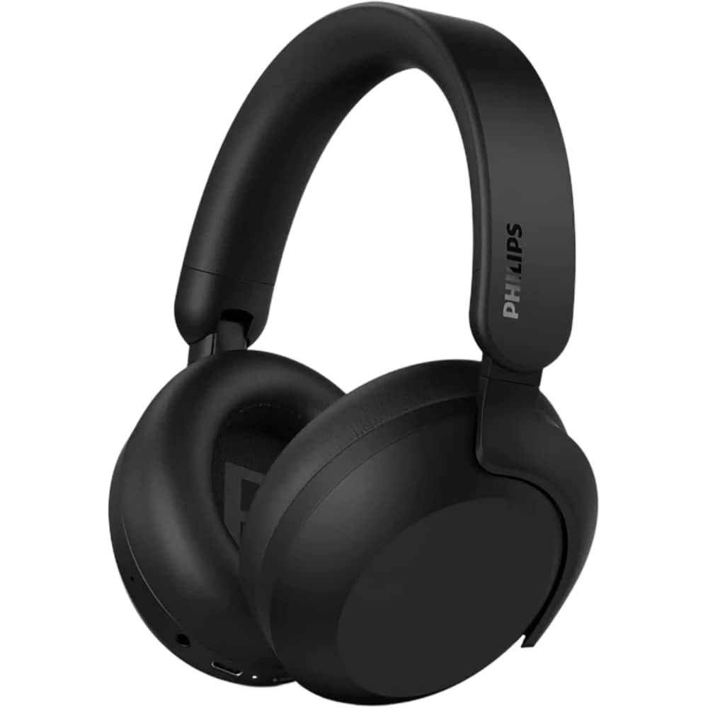 Casti PHILIPS TAH8000EBK/00, Bluetooth, Over-Ear, Microfon, Noise cancelling, negru