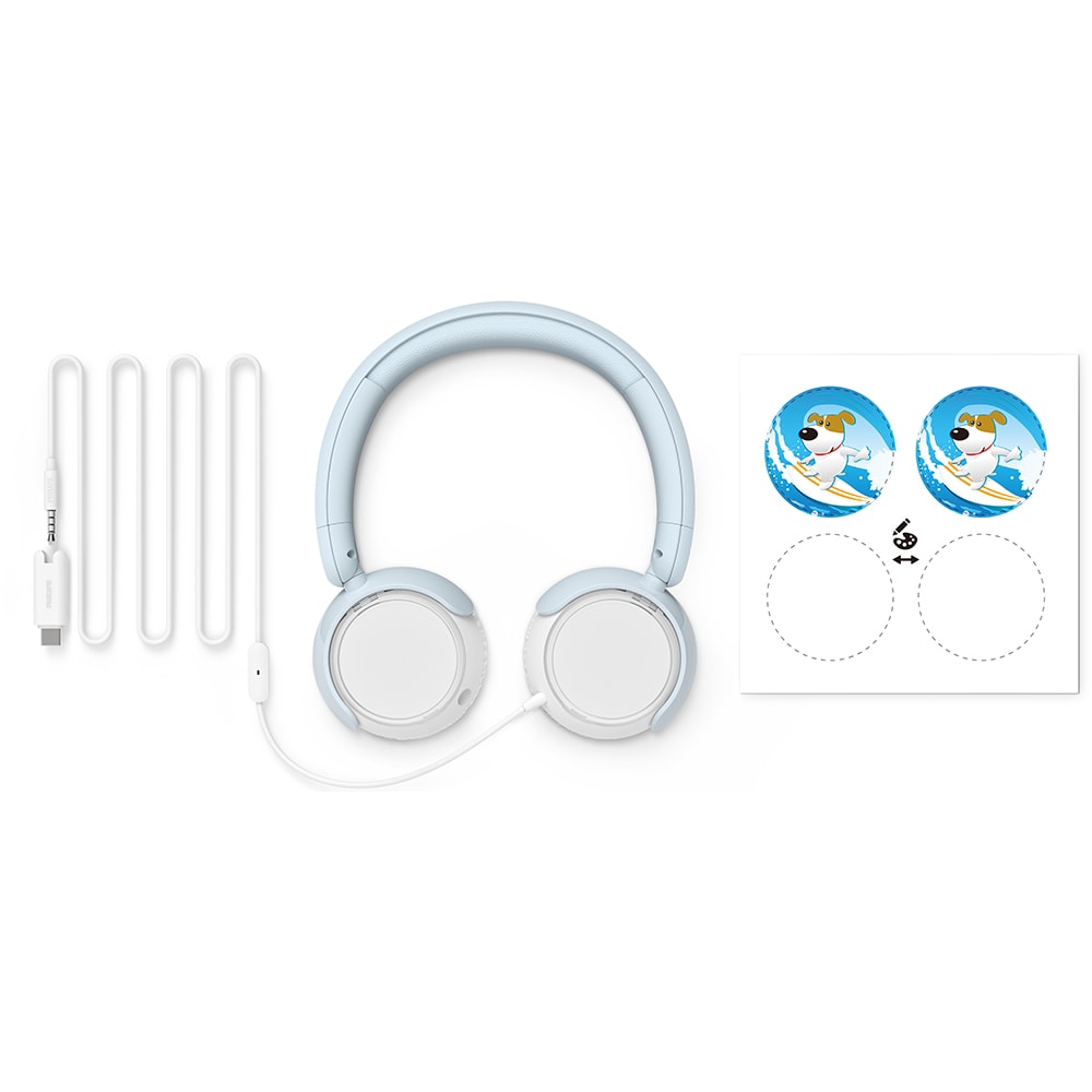 Casti PHILIPS TAK2000BL/00, Cu fir, On-Ear, albastru