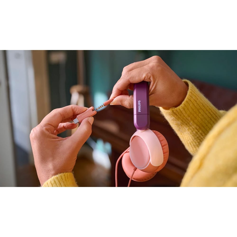 Casti pentru copii PHILIPS TAK2000MP/00, Cu fir, On-Ear, Magenta Purple