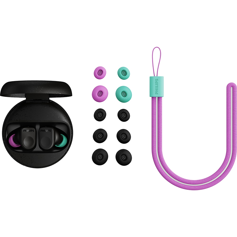 Casti PHILIPS TAMS3BK/00, True Wireless, Bluetooth, In-ear, ANC, Microfon, negru