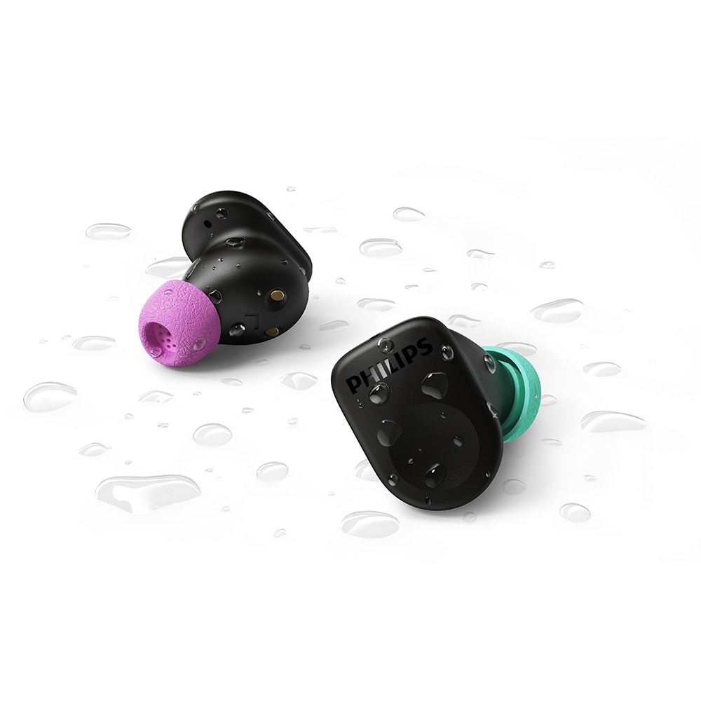 Casti PHILIPS TAMS3BK/00, True Wireless, Bluetooth, In-ear, ANC, Microfon, negru