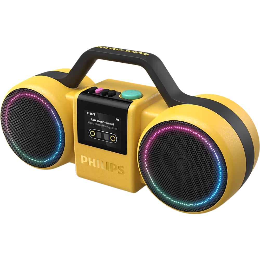 Boxa portabila PHILIPS The Roller, Bluetooth, 60W RMS (120W PMPO), IP67, galben