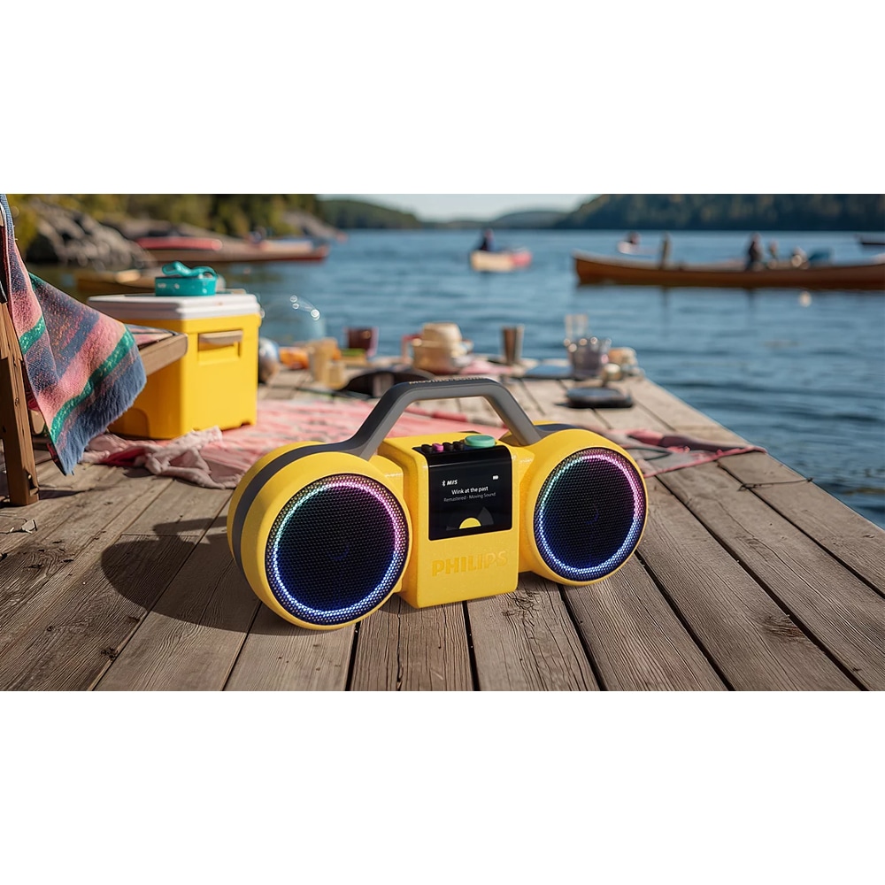 Boxa portabila PHILIPS The Roller, Bluetooth, 60W RMS (120W PMPO), IP67, galben