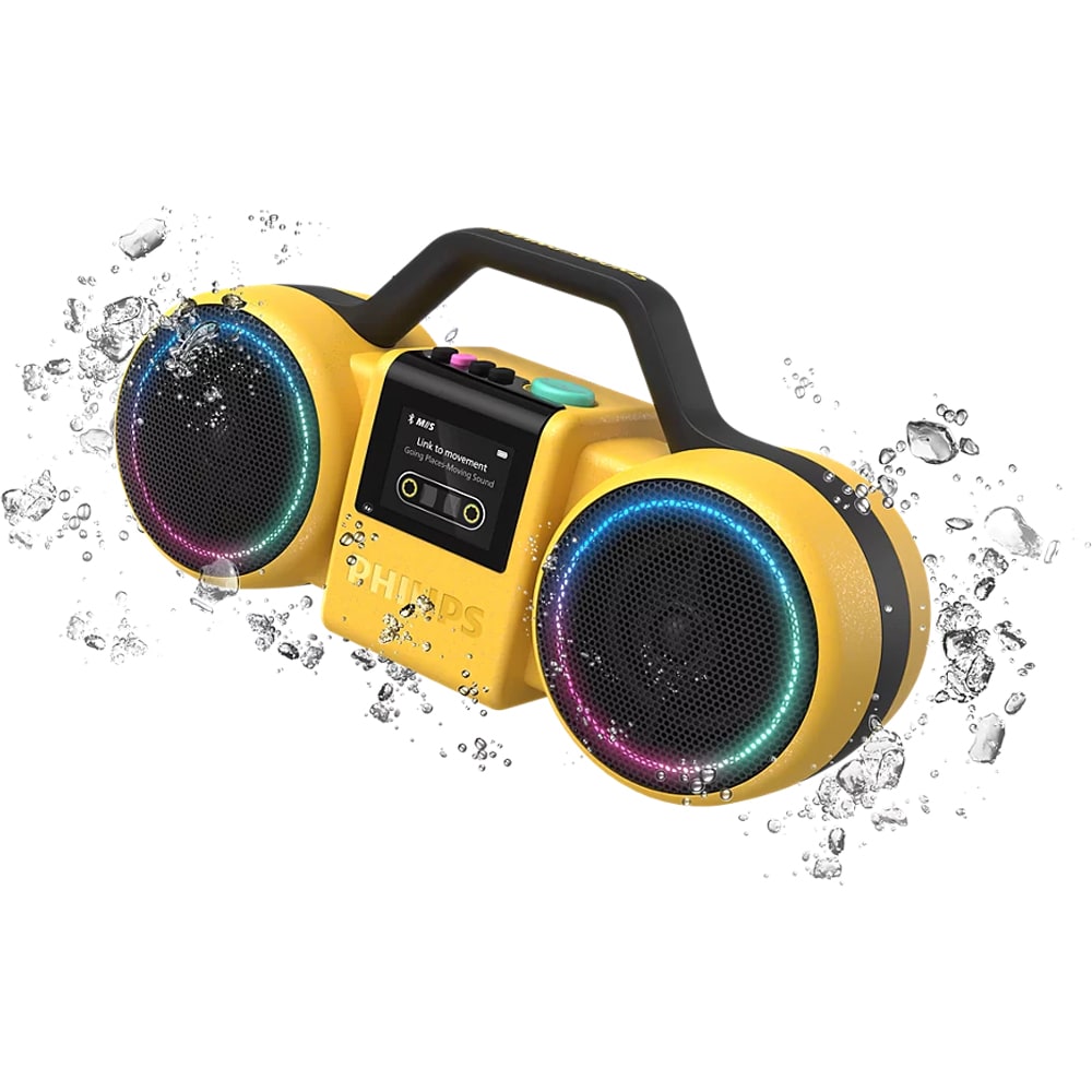 Boxa portabila PHILIPS The Roller, Bluetooth, 60W RMS (120W PMPO), IP67, galben