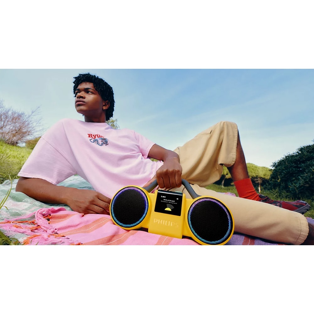 Boxa portabila PHILIPS The Roller, Bluetooth, 60W RMS (120W PMPO), IP67, galben