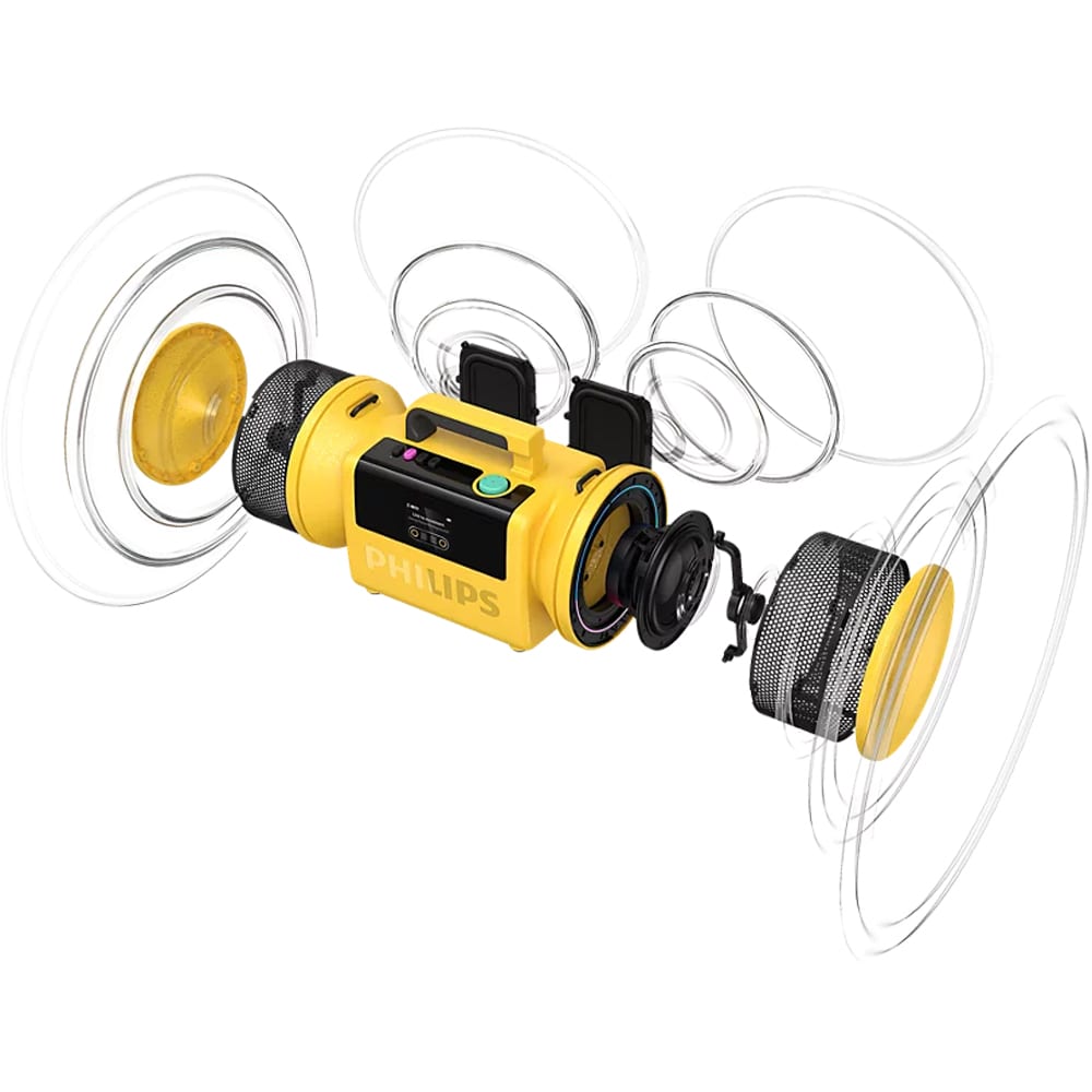 Boxa portabila PHILIPS The Tube, Bluetooth, 140W RMS (280W PMPO), IP67, galben