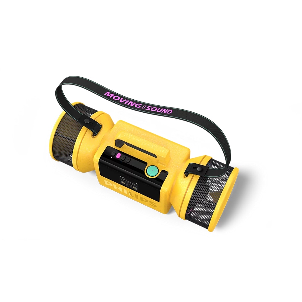 Boxa portabila PHILIPS The Tube, Bluetooth, 140W RMS (280W PMPO), IP67, galben
