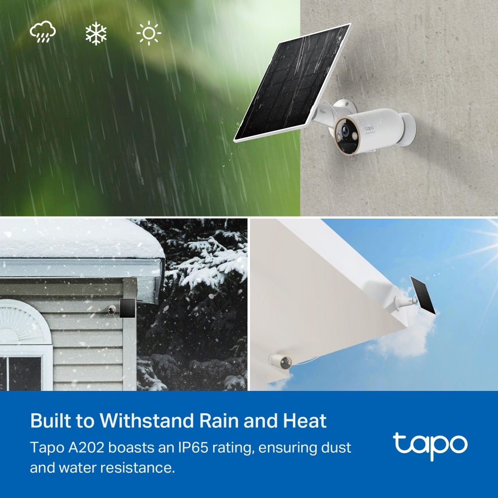 Panou solar TAPO A202, 5V/4.5W, IP65, cablu 4m