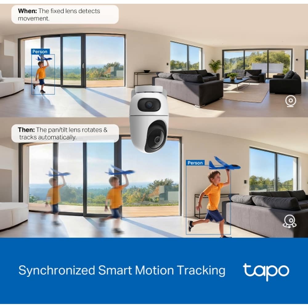 Camera IP Wireless TP-LINK Tapo C245D, 2K 1296p, IR, Night Vision, alb