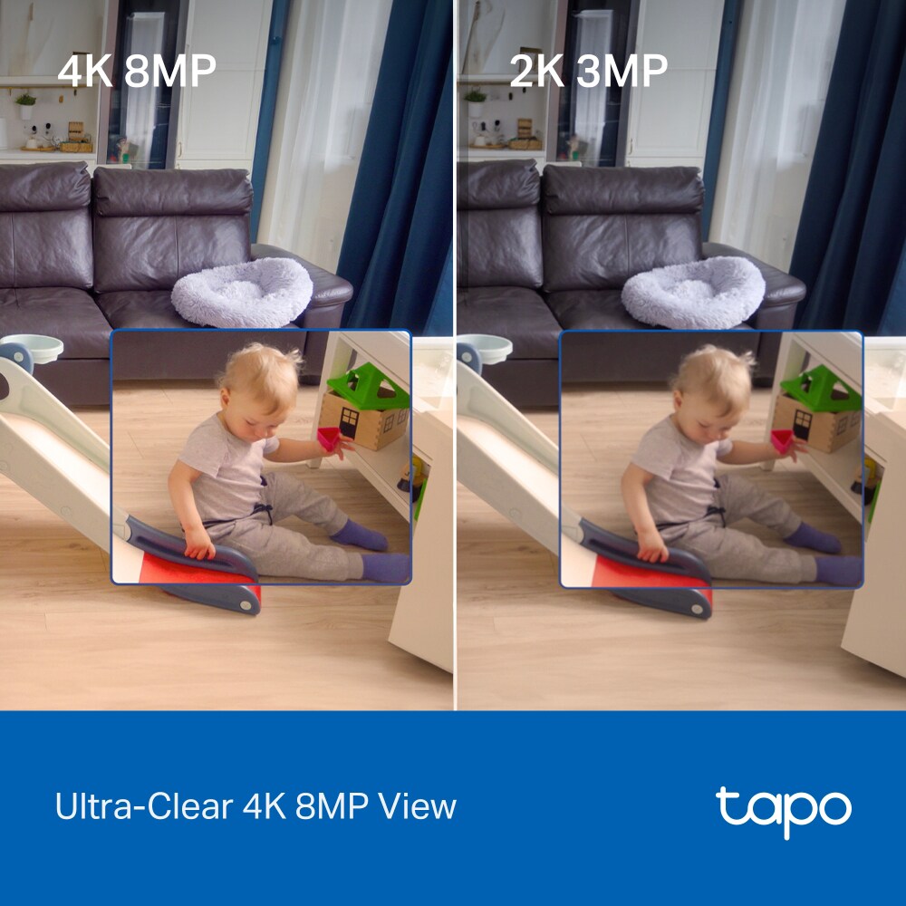 Camera IP Wireless interior TP-LINK Tapo C250, 4K 2160p, IR, Night Vision, alb