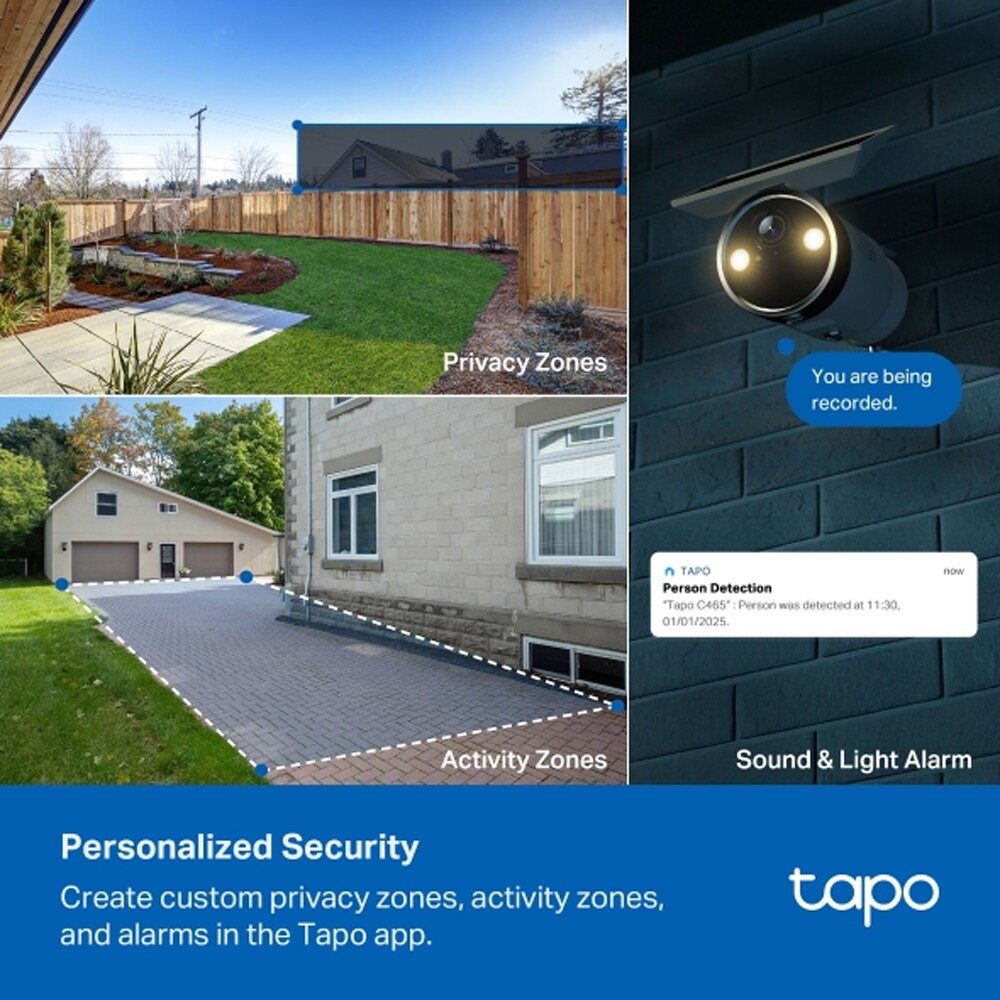 Camera IP Wireless TP-LINK Tapo C465, 4K, IR, Night Vision, alb