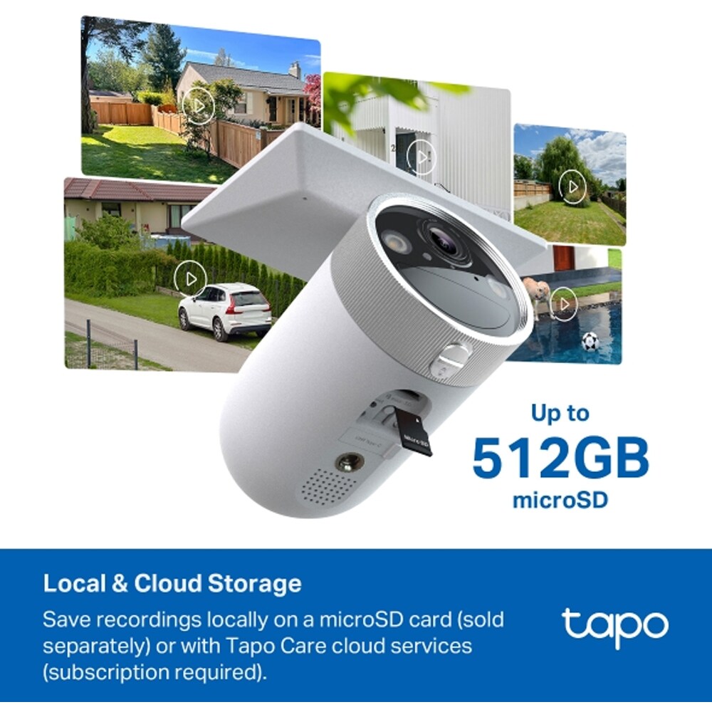 Camera IP Wireless TP-LINK Tapo C465, 4K, IR, Night Vision, alb