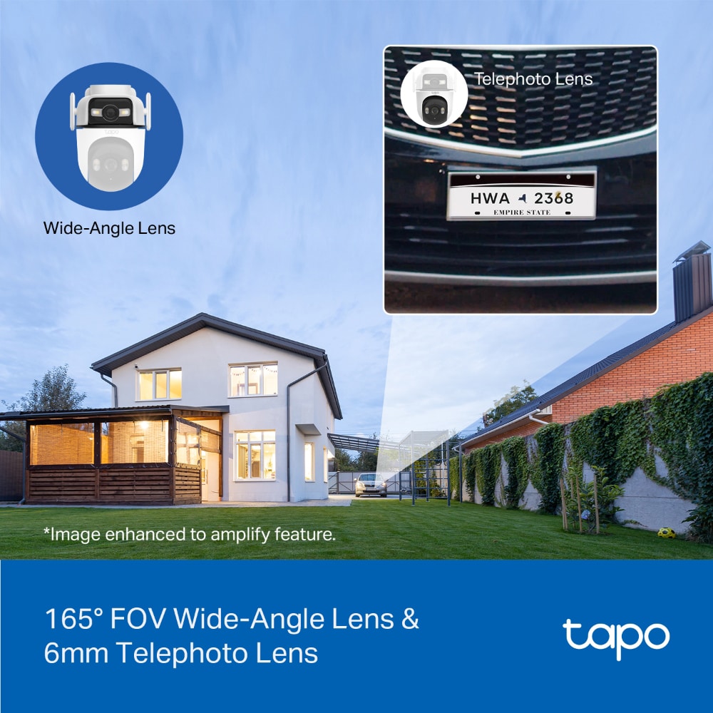 Camera IP Wireless TP-LINK Tapo C545D, 2K 1296p, IR, NightVision, alb